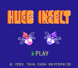 Huge Insect (Homebrew) — Title screen